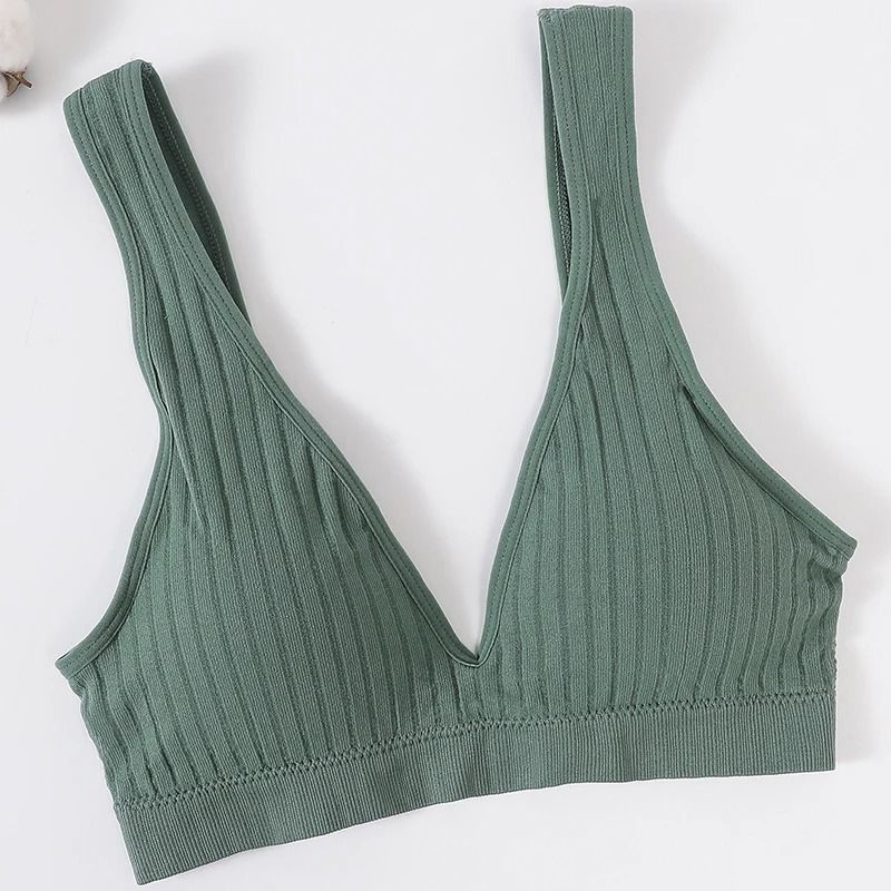 Veloura Seamless Deep V Bra Wire Free Backless Top