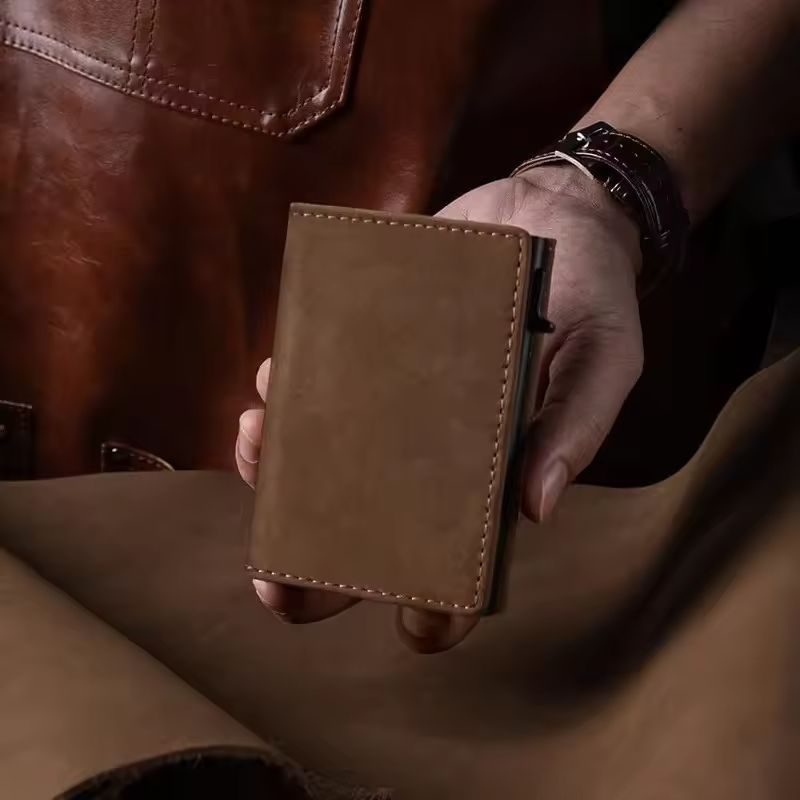 Mens RFID Wallet Slim Trifold with Coin Pocket and Card Holder