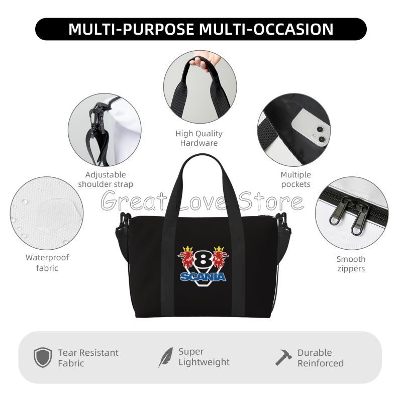 Large Capacity Travel Duffle Bag Lightweight Waterproof Weekender Gym Carry On Tote