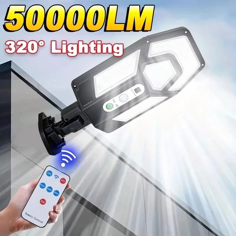Solar Motion Sensor Outdoor LED Wall Light with Remote Control