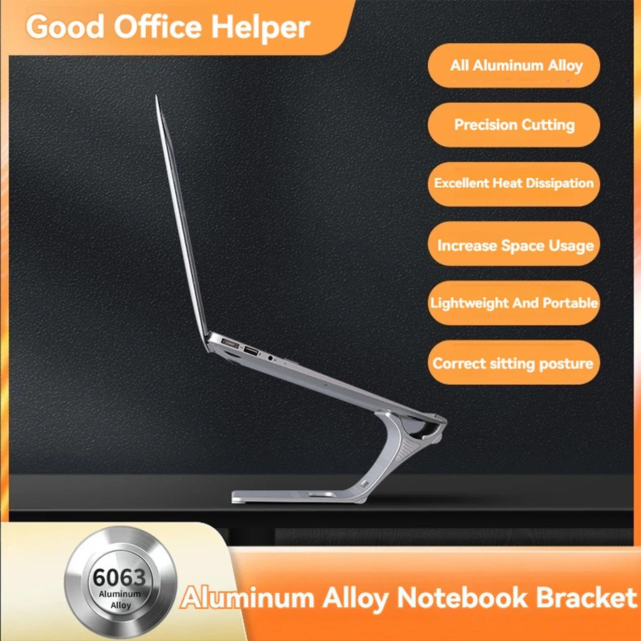 Adjustable Alloy Laptop Desktop Stand