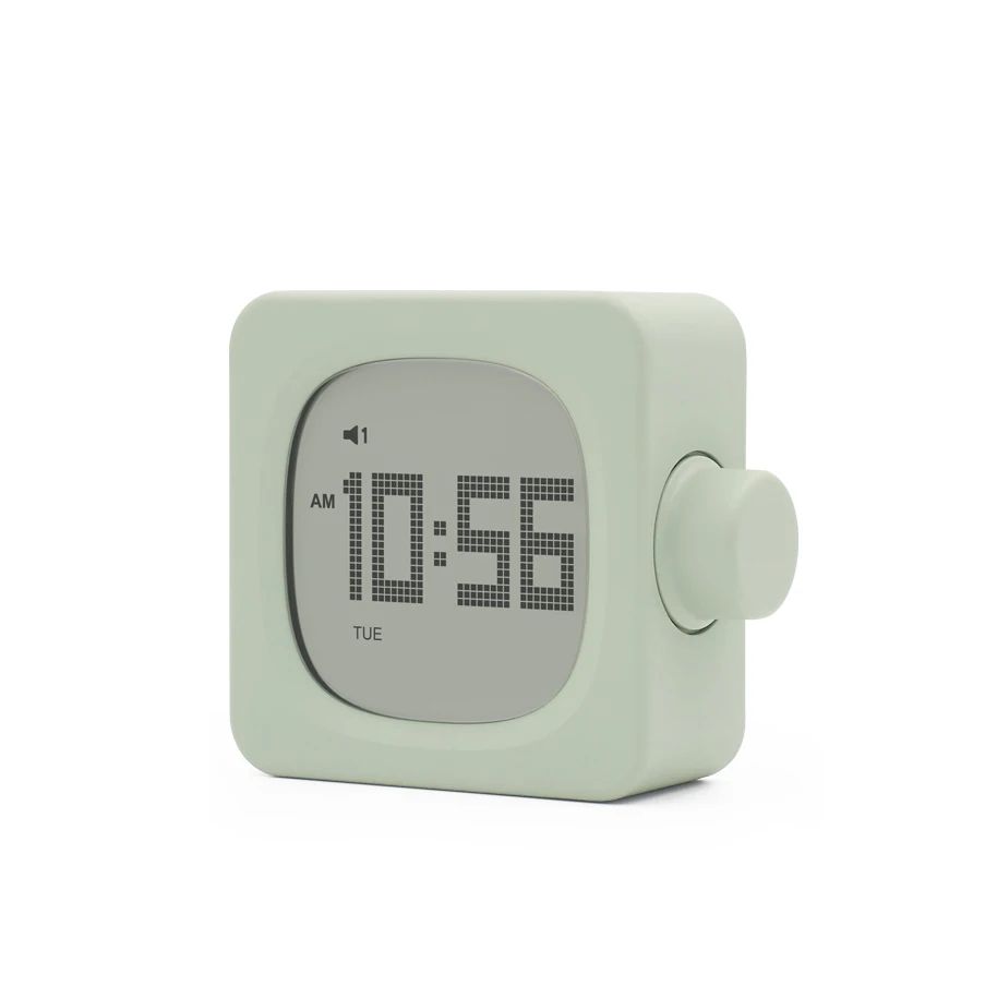 Square Digital LED Alarm Clock with USB Charger & Timer