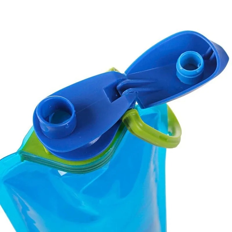 Flexible Reusable Travel Water Bottle, Soft Flask, Plastic Water Pouch