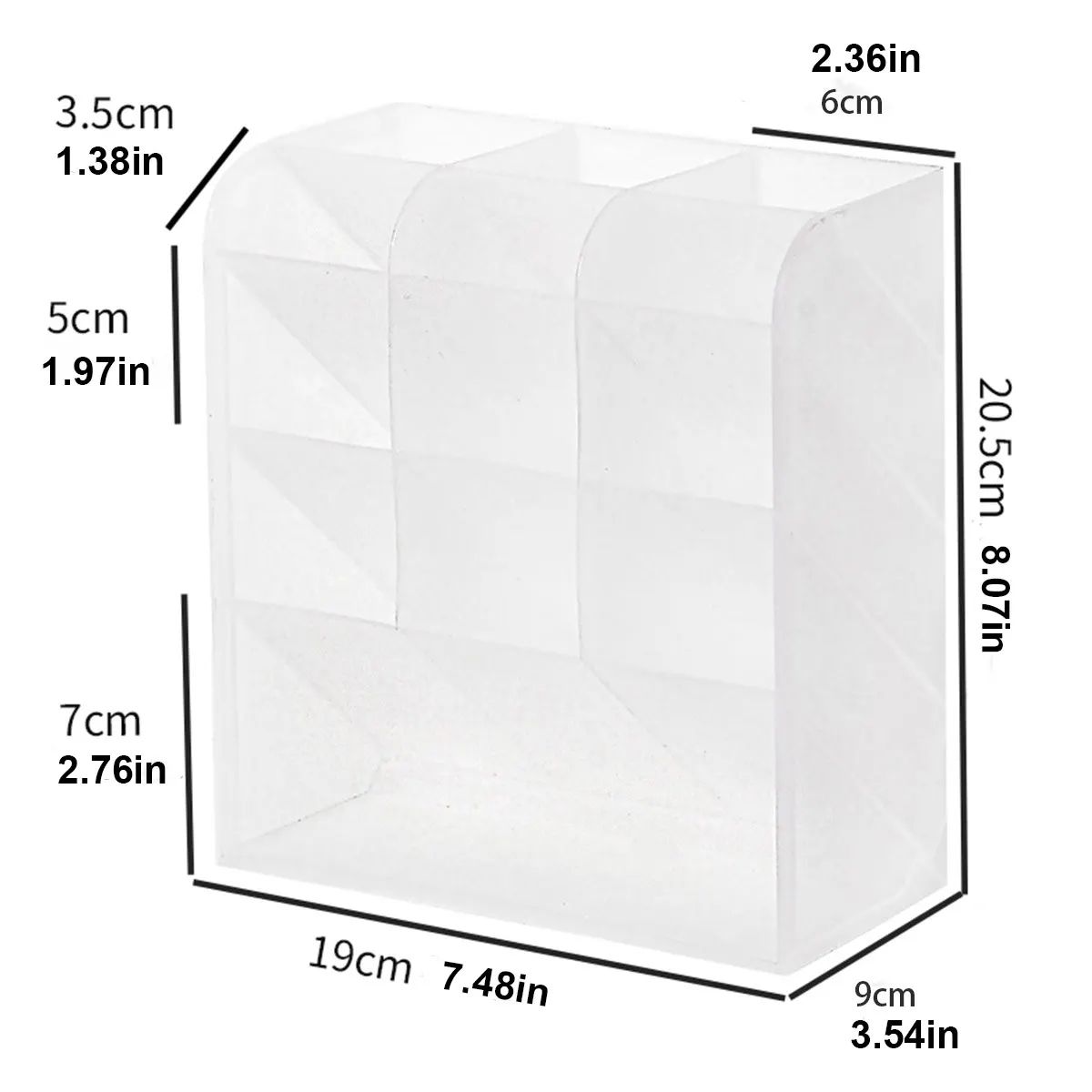 Transparent Large Capacity Multifunction Desktop Pen Holder