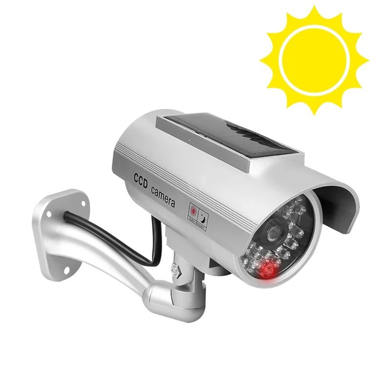 Simulation Solar CCTV Dummy Camera With Flashing LED Light