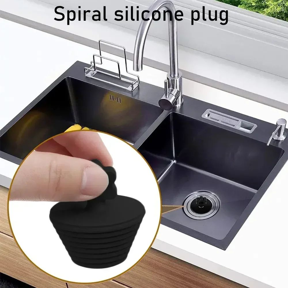 Everyday Universal Silicone Tub Plug - Leak-Proof Bathtub & Sink Drain Stopper