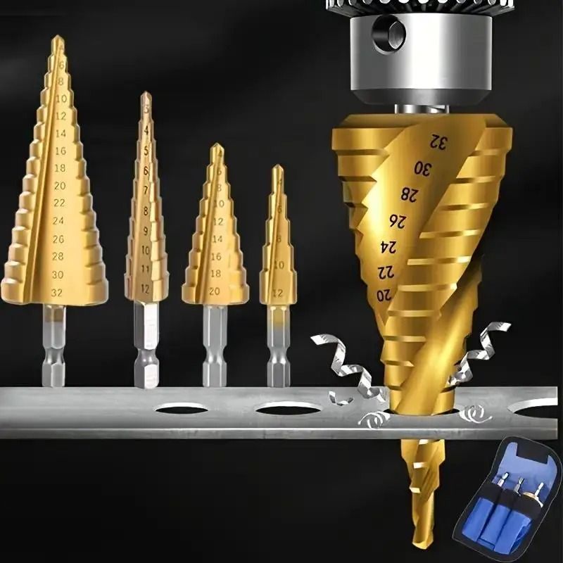 Step Drill Kit – High-Speed Multi-Size Drilling for Wood & Metal