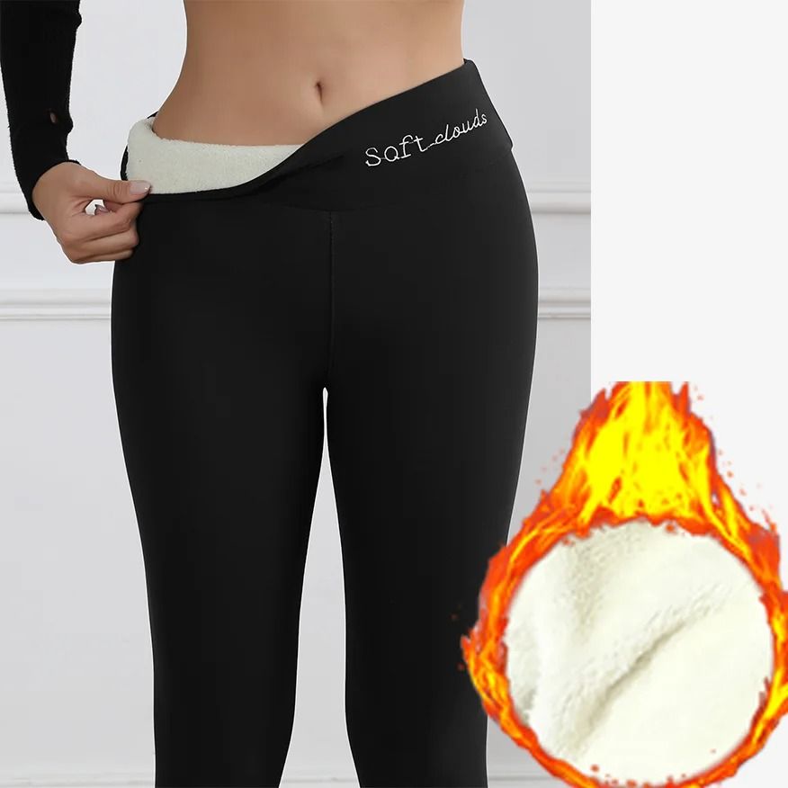 Super Warm Winter Leggings Women High Waist Stretch Velvet Pants