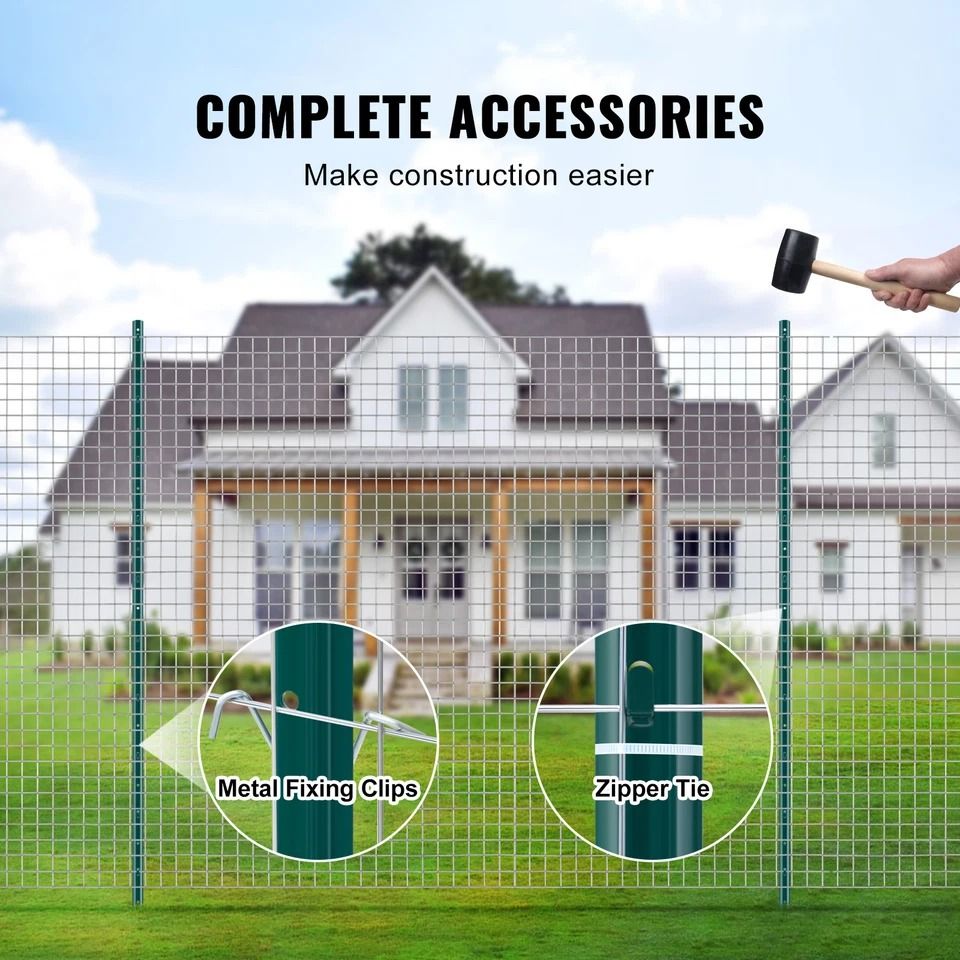 Heavy Duty Green Metal T-Post Fence Posts