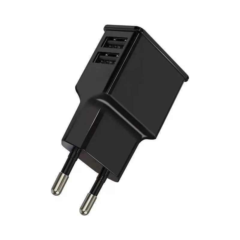 EU Plug Dual USB Wall Charger 5V 2A Fast Charging Travel Adapter