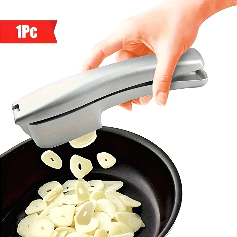 Garlic Press and Slicer Aluminum Garlic Mincer Tool