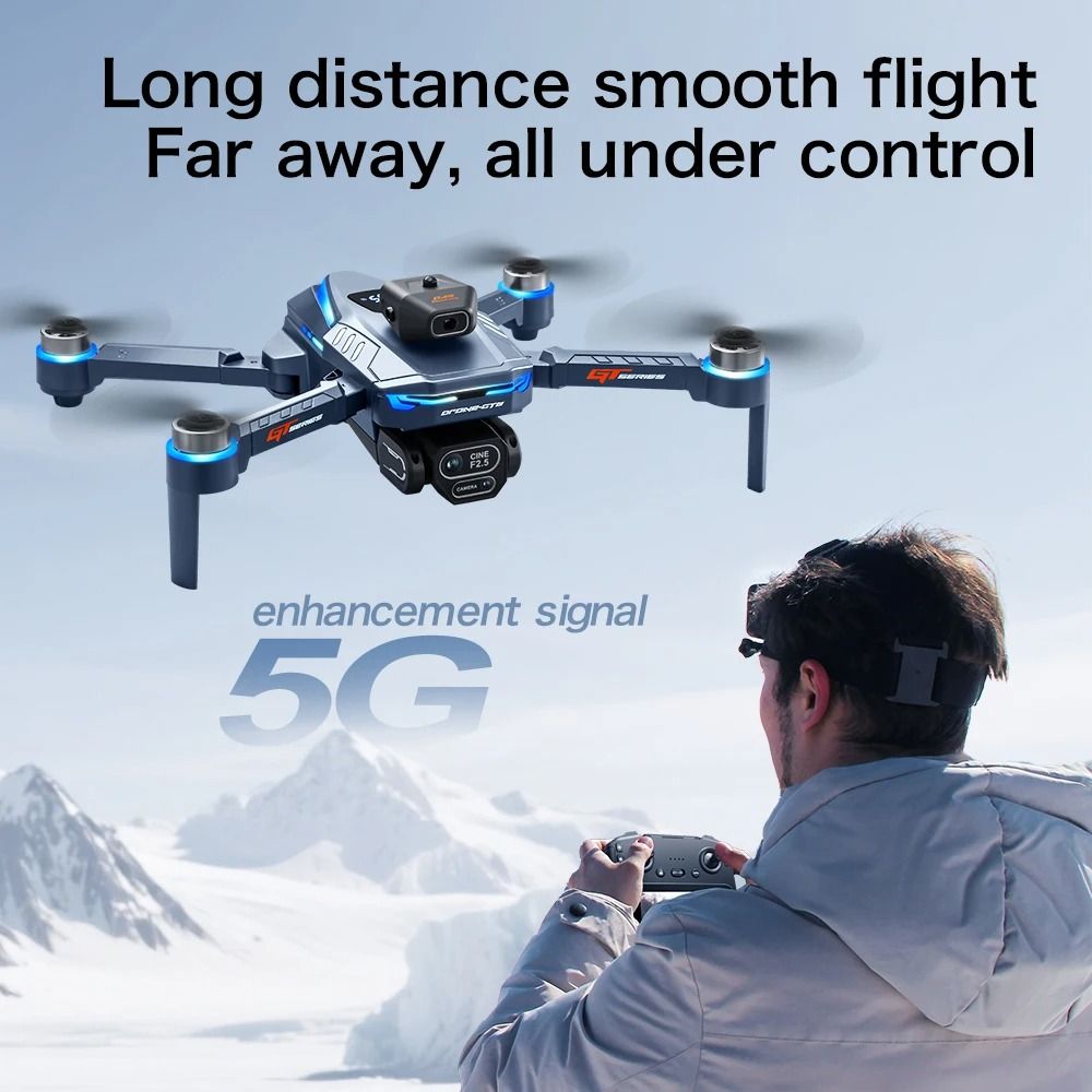 GT8 Foldable Drone with GPS Obstacle Avoidance and 360 Dual Cameras