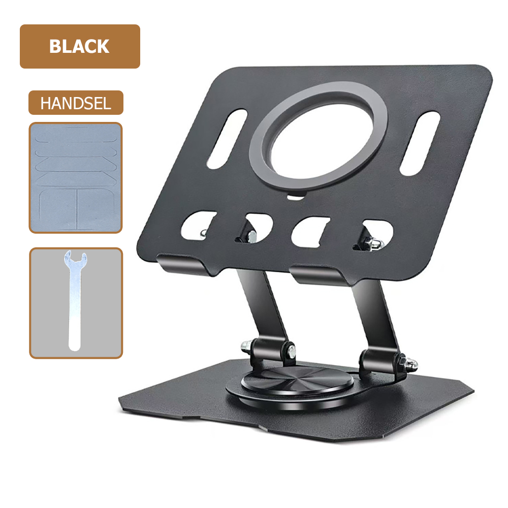 Adjustable Foldable Desktop Stand Holder, 360 Rotatable Tablet Stand, Compatible with iPad Pro Air Mini Laptop Tablet