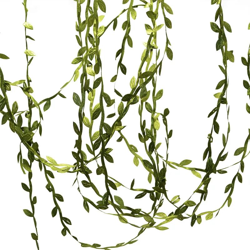 Silk Leaf Artificial Green Vines – Handmade Faux Leaf Wreath & Bathroom Decor Accessories