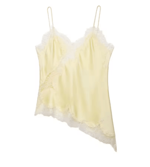 HXAO Y2K Lace Asymmetrical Top Backless Off Shoulder Summer Camisole