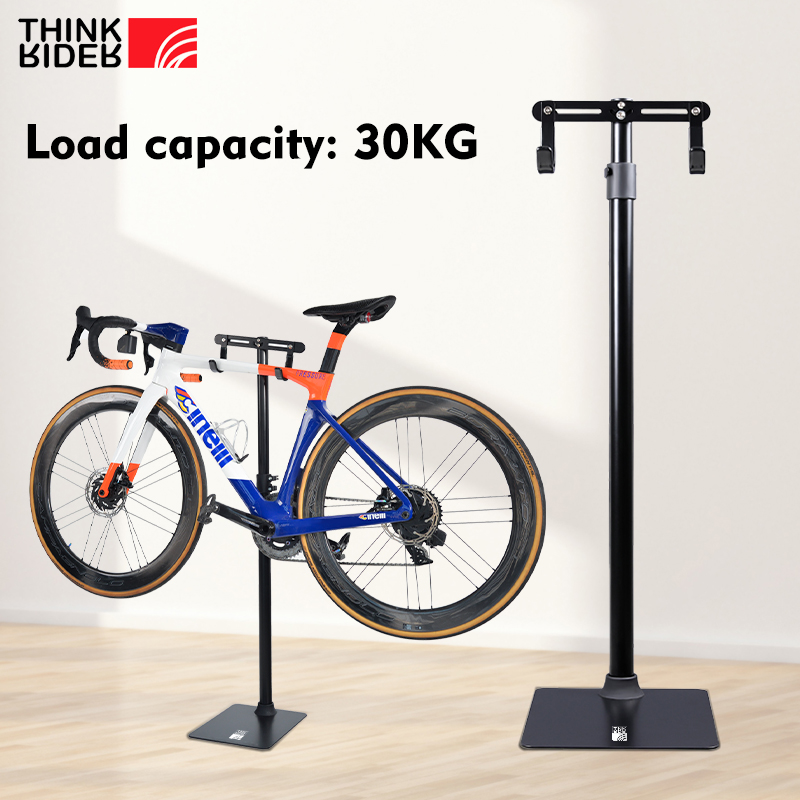 Think Rider Aluminium Alloy Bike Rack, Adjustable Hook, Floor Standing Bike Storage
