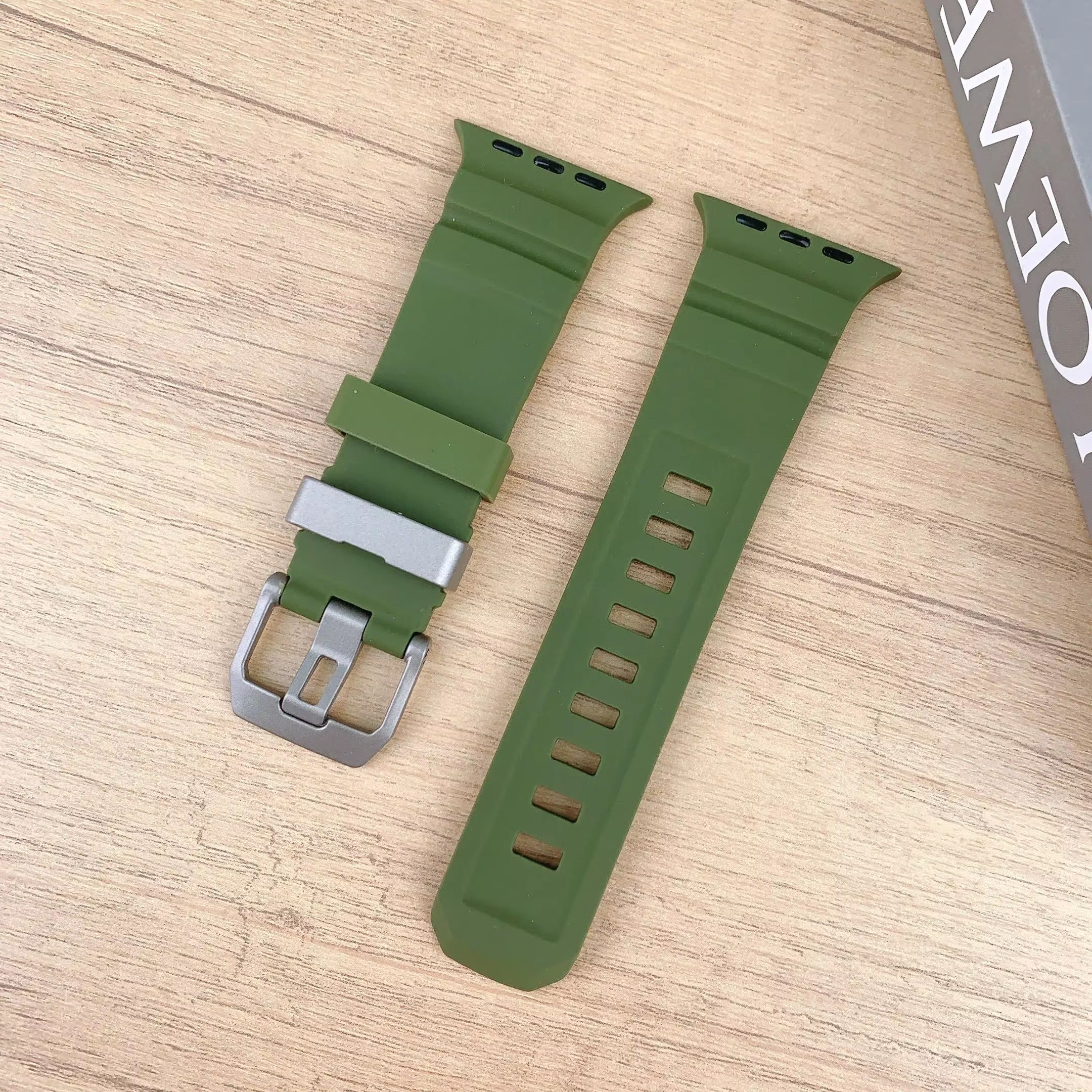 Sport Silicone Band with Titanium Buckle for Apple Watch Ultra 2, 10, 9, 8, 7, 6, SE, 5, 4 – Durable and Stylish iWatch