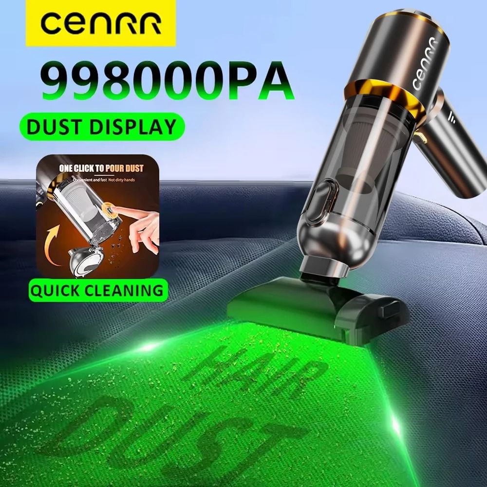 CENRR Powerful Cordless Car Vacuum Mini Portable Handheld Blower Cleaner