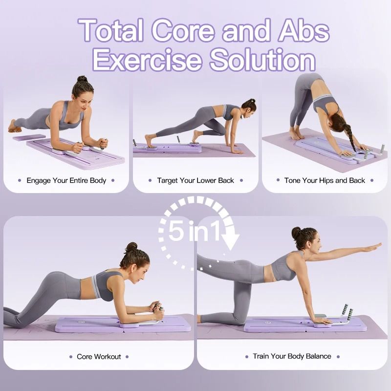 Multifunctional Ab Exercise Board Home Pilates Reformer for Abdominal and Core Strength Training