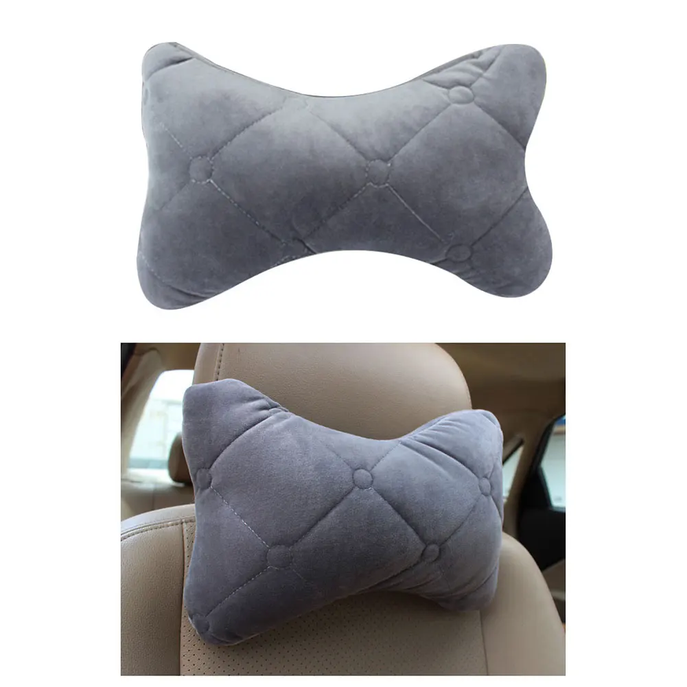 Breathable Velvet Car Seat Neck Pillow Memory Foam Headrest Neck Support Cushion