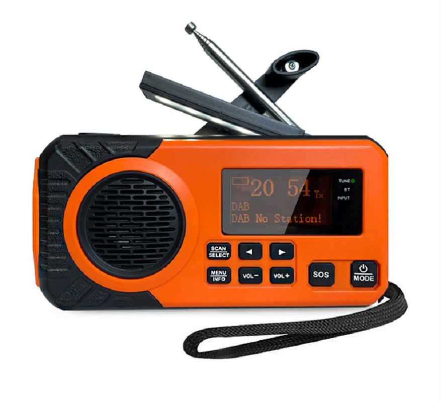 Portable Solar Emergency Radio with Hand Crank Power Bank & Reading Lamp
