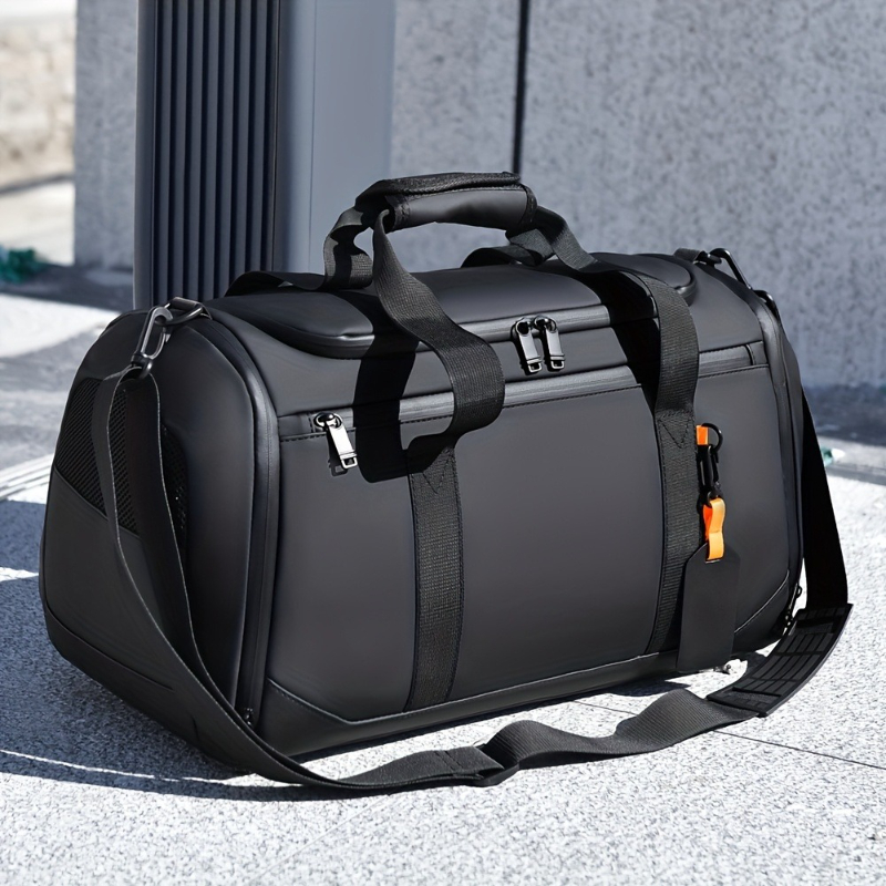 Spacious Travel Duffel Bag Durable Oxford Cloth Versatile Gym & Overnight Bag with Multiple Compartments