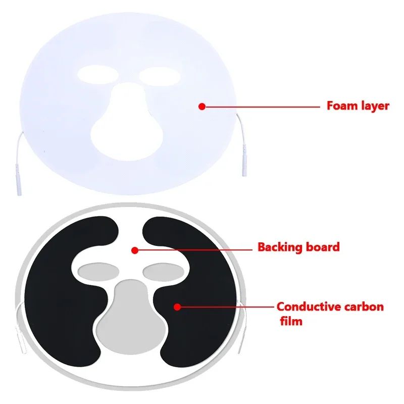 Facial Electrode Pads Gel Patch Self-Adhesive Reusable Electrotherapy Pads for Digital Therapy Electric Massager