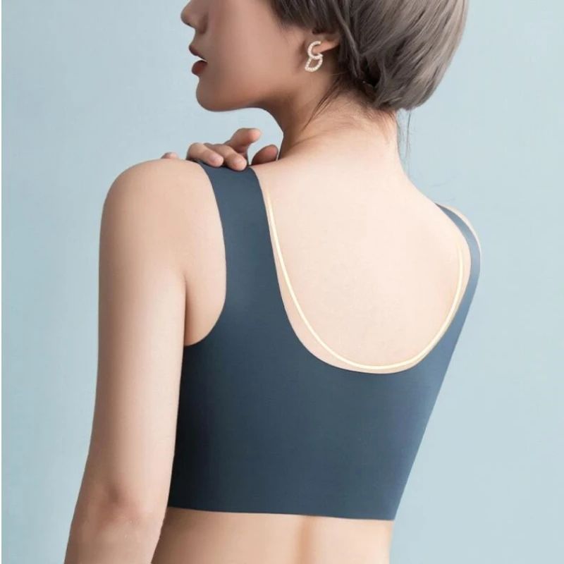 Women Sexy Sports Bra Seamless Elastic Shockproof Yoga Underwear Fitness Bralette Vest, Breathable Padded Bra for Runing