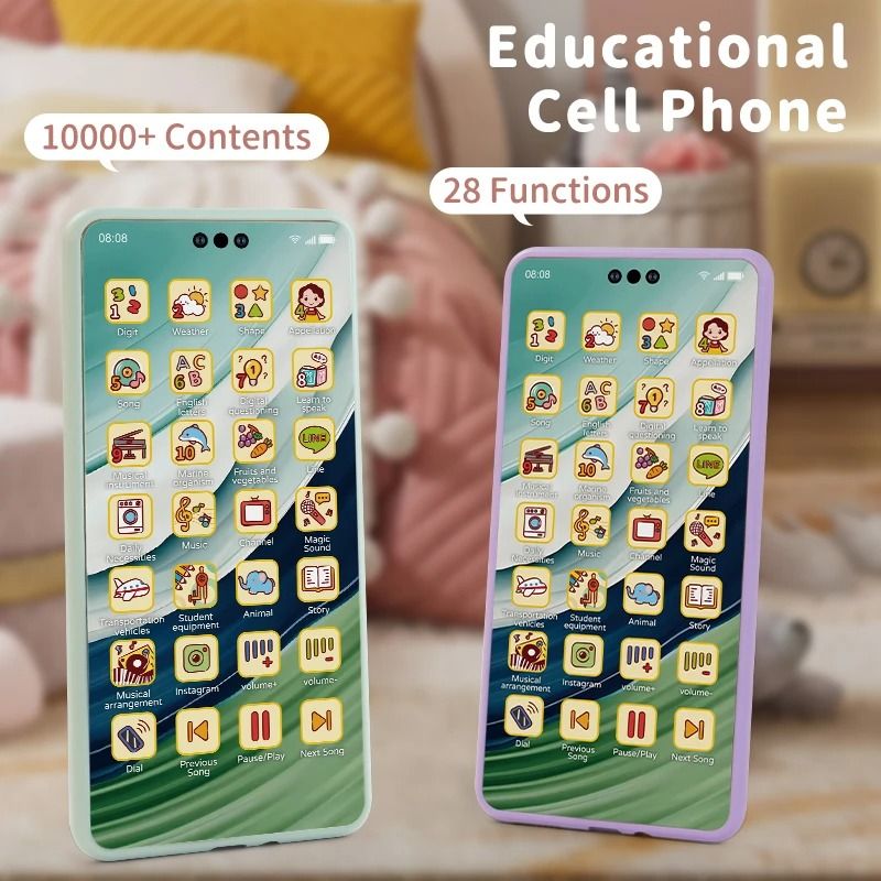 Educational Toy Phone for Kids Baby Learning and Pretend Play