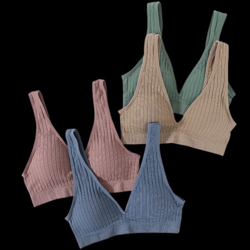 Veloura Seamless Deep V Bra Wire Free Backless Top