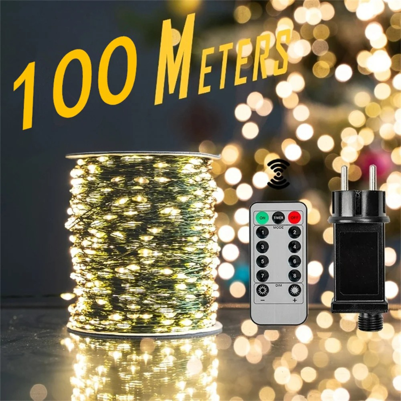 Waterproof Fairy String Lights with Remote for Outdoor & Holiday Decorations