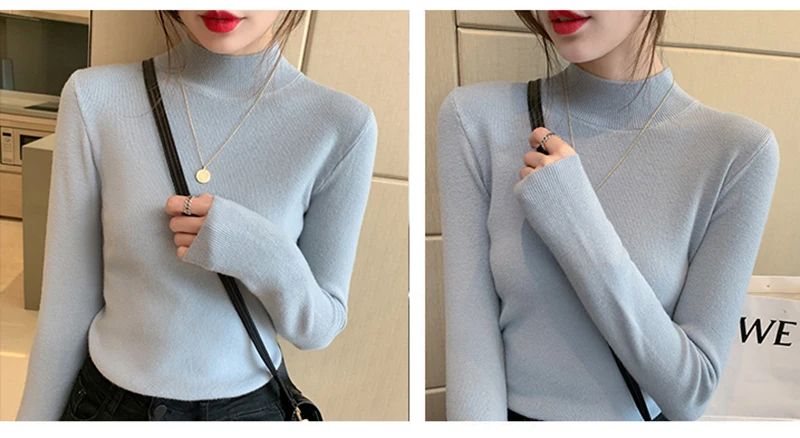 AOSSVIAO Womens Stretch Turtleneck Sweater