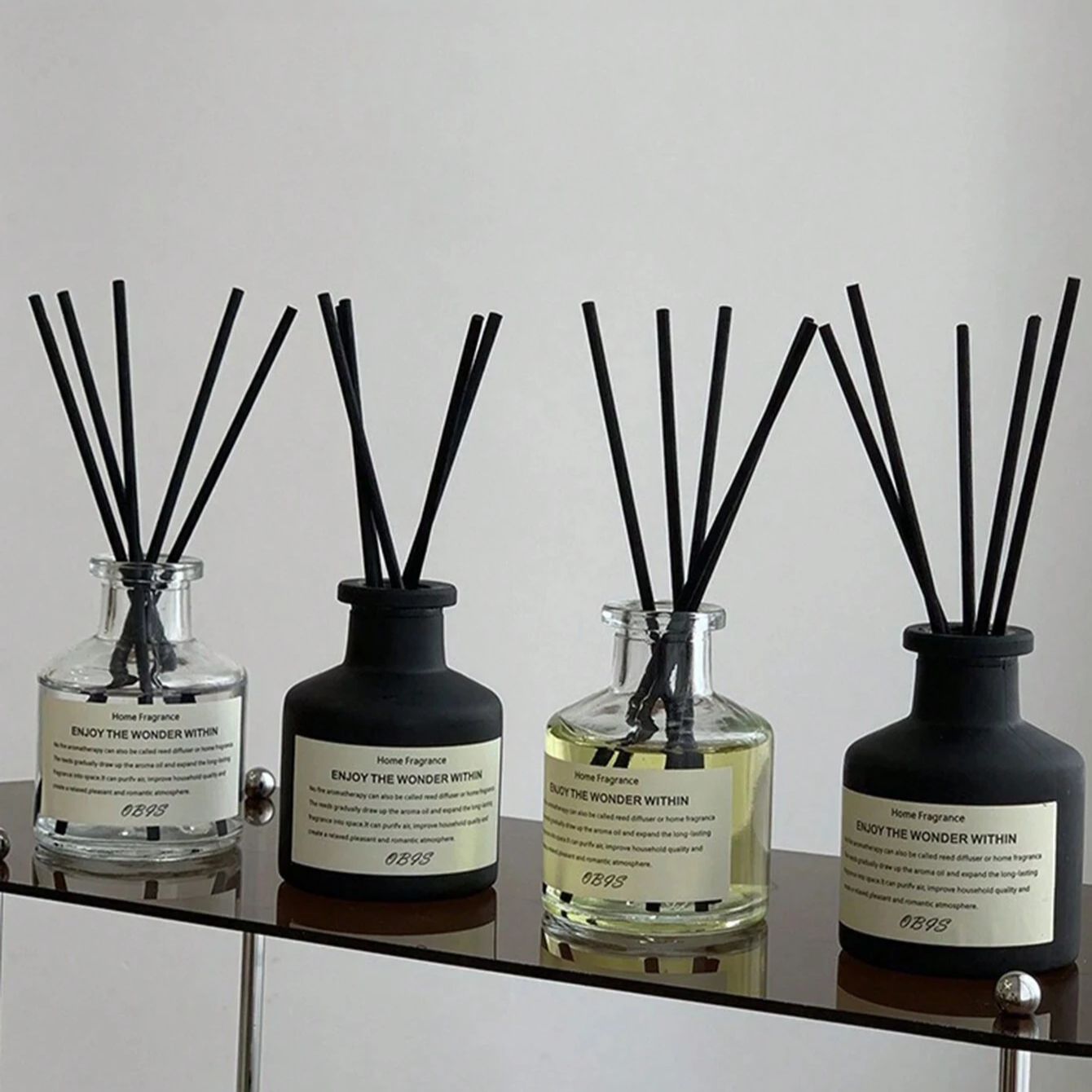 Freesia Jasmine Flameless Home Fragrance Oil, Reed Diffuser Stick Room Air Freshener Deco