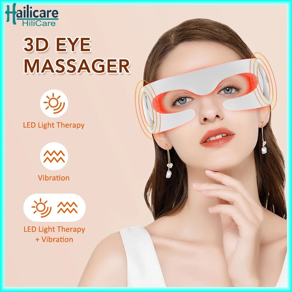Vibration Eye Massager with LED Light Therapy for Anti Aging and Fatigue Relief
