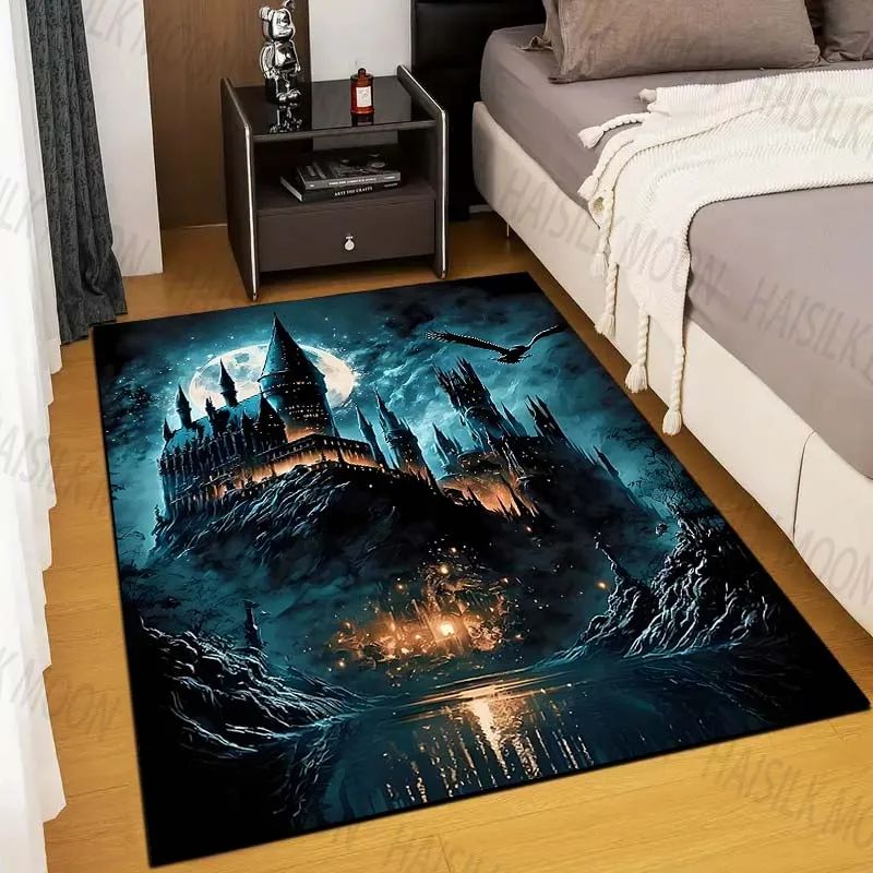 Magic Castle Fantasy Rug – Non-Slip Soft Carpet for Kids Bedroom & Living Room Decor