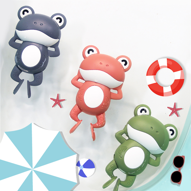 New Baby Bath Swimming Toy, Cute Frogs Clockwork Bath Toy for Children, Bath Toys