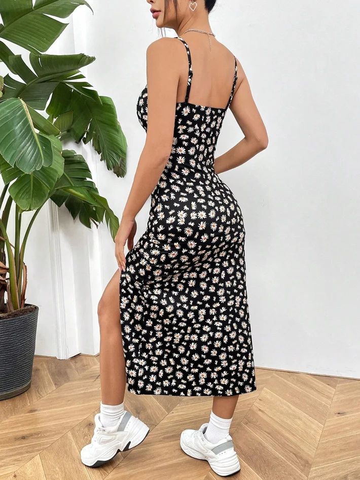 Fall Romance Strapless Leopard Print Maxi Dress with High Slit and Wrap Silhouette