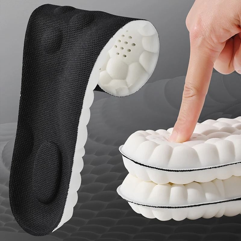 High Elasticity Latex Sport Insoles Soft Orthotic Shoe Pads with Arch Support and Breathable Comfort