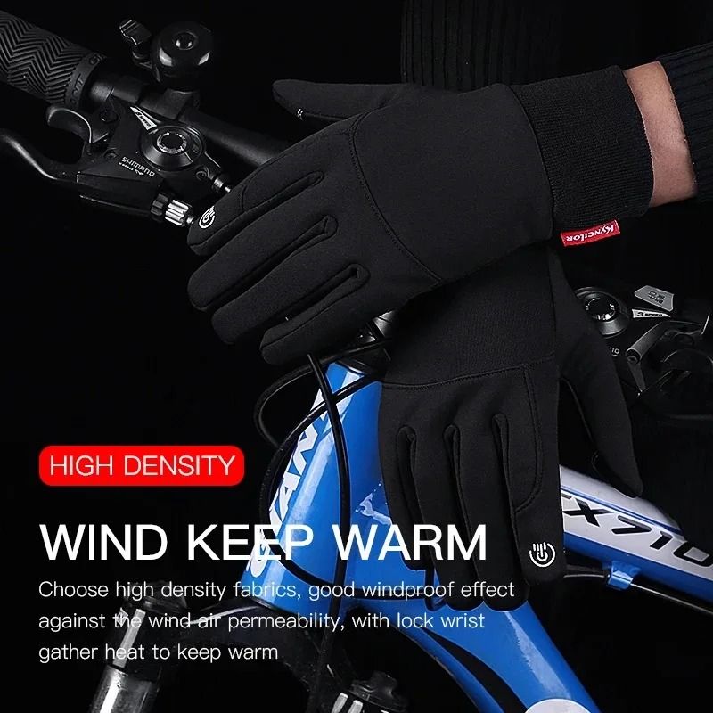 Warm Touch Screen Cycling Gloves for Winter Sports and Outdoor Activities