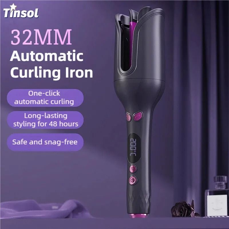 Automatic Rotary Curling Iron with 32mm Barrel and Negative Ion Technology