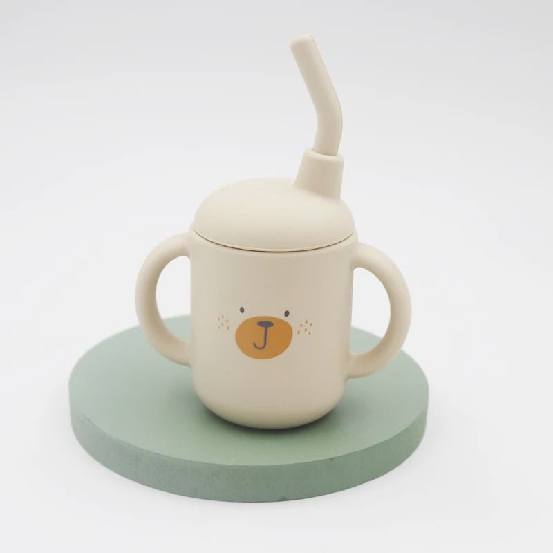 Tiny-Sip 2-in-1 Cartoon Silicone Transition Cup