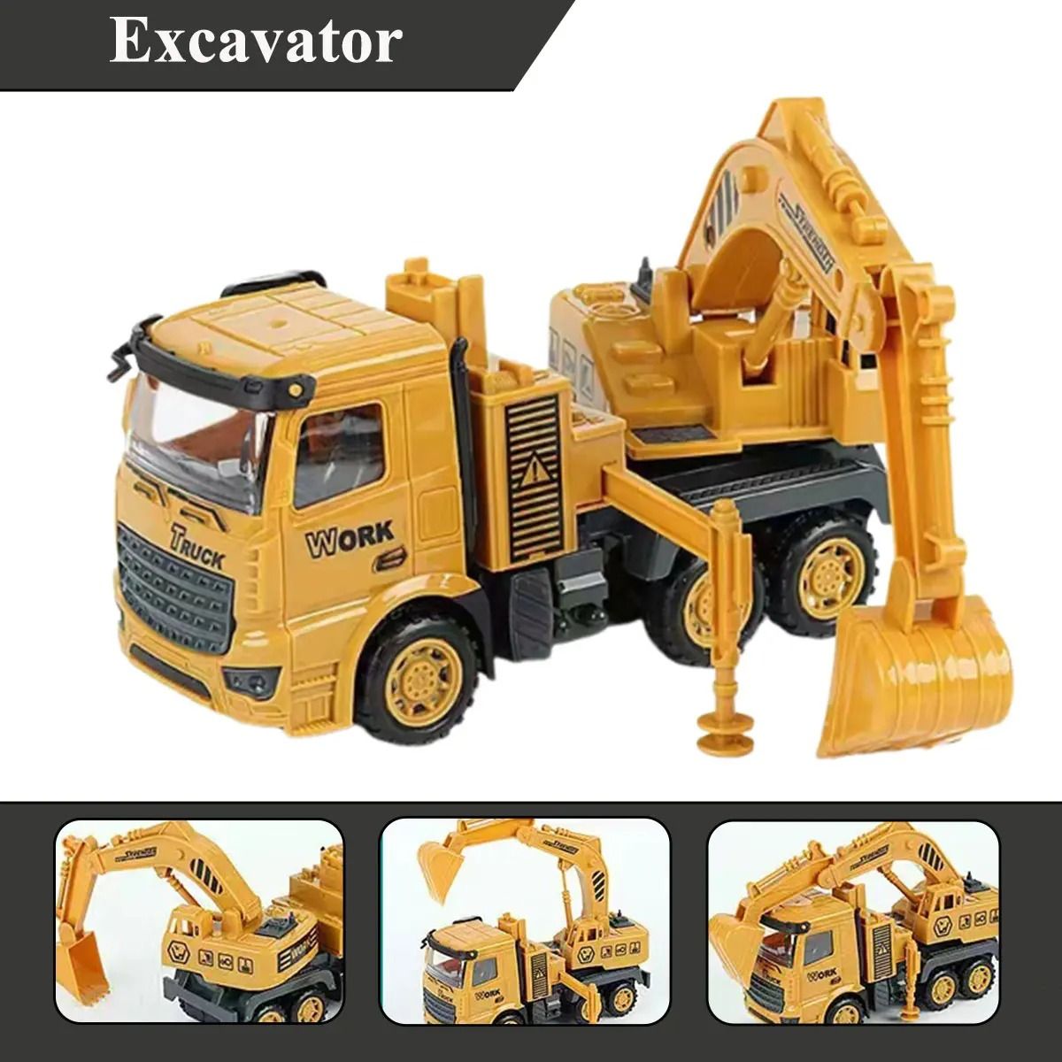 Kids Inertial Engineering Vehicle Toy Construction Truck Model