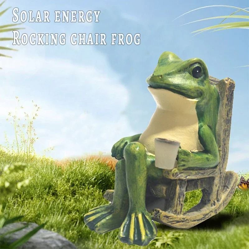 Solar Frog Garden Light Outdoor Decoration