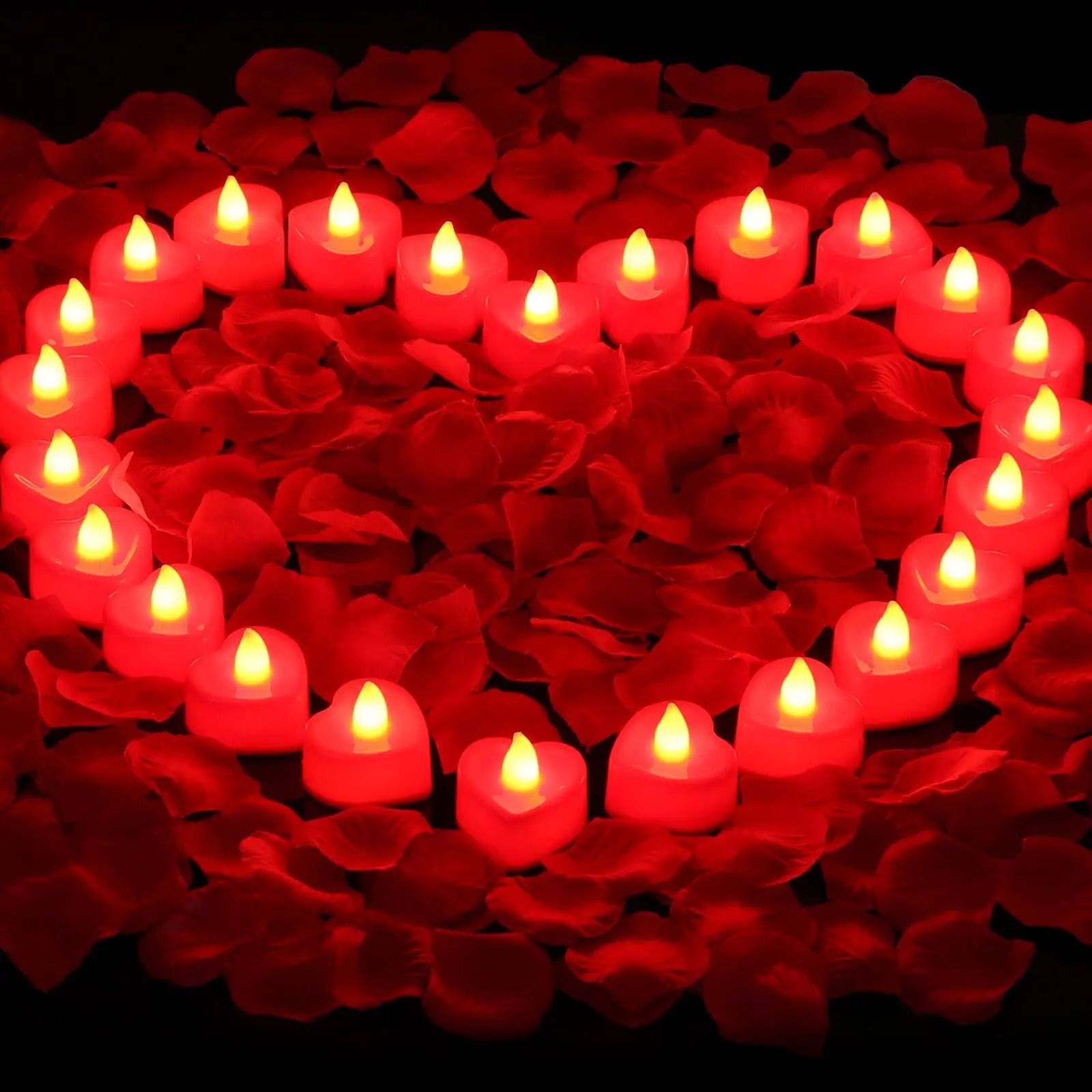 24-Piece Red Shell Flameless LED Tea Lights