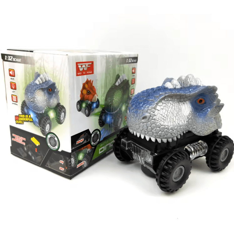 Electric Dinosaur Car Toy – Interactive Dino Vehicle with Lights, Sound & Motion