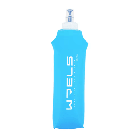 WRELS Soft Water Bottle Flask BPA Free Folding Hydration Bag for Running Cycling and Camping