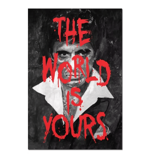 Scarface Al Pacino Canvas Poster – Gangster Movie Wall Art Print
