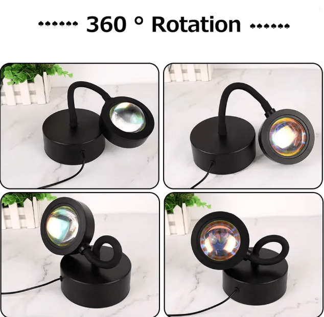 SunGlow 360° LED Sunset Projection Lamp