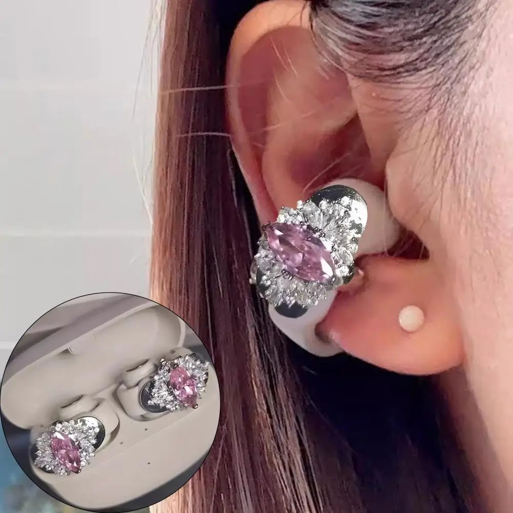 Rhinestone Earbud Clip Decoration
