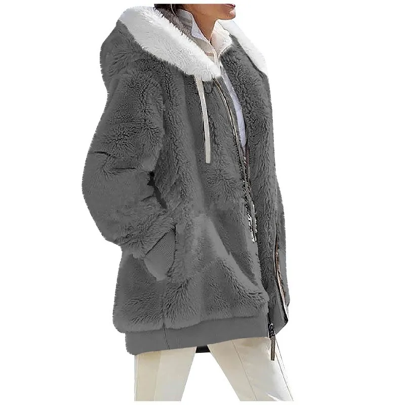 Autumn Winter Fashion Women Coat, Cashmere Fleece Jacket